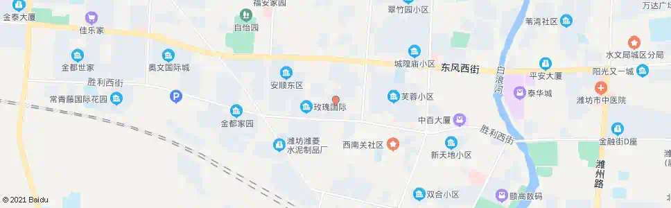 潍坊胜利街永安路口(鸿禧花园)_公交站地图_潍坊公交_妙搜公交查询2024