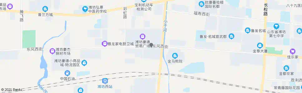 潍坊豪德广场_公交站地图_潍坊公交_妙搜公交查询2024