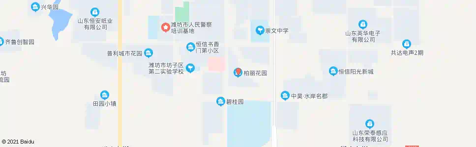 潍坊柏丽花园_公交站地图_潍坊公交_妙搜公交查询2024