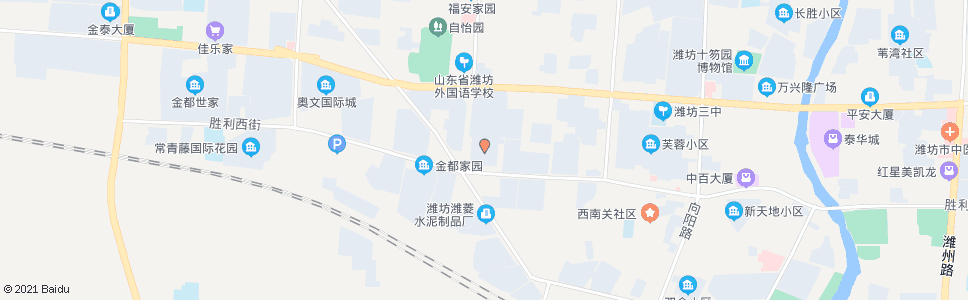 潍坊胜利街安顺路口(怡馨家园)_公交站地图_潍坊公交_妙搜公交查询2024