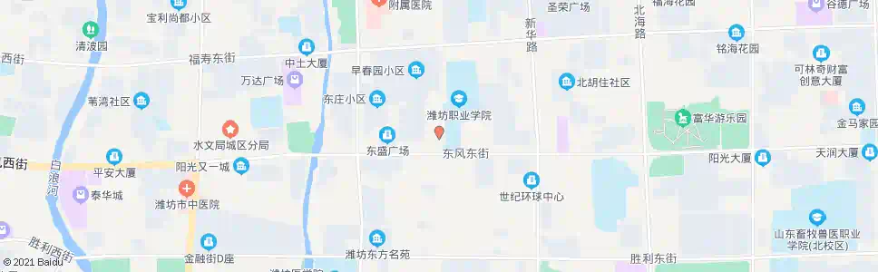 潍坊潍坊职业学院(中国人寿保险公司)_公交站地图_潍坊公交_妙搜公交查询2024