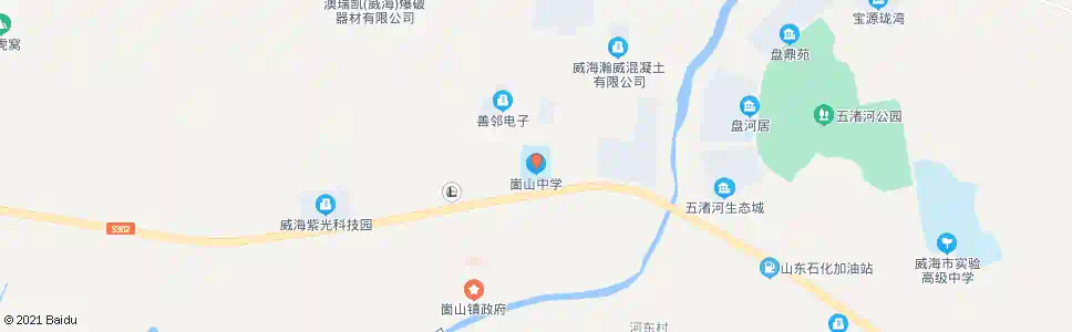 威海崮山中学_公交站地图_威海公交_妙搜公交查询2024