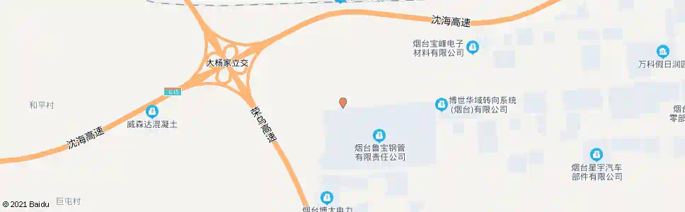 烟台烟台宝钢钢管西门_公交站地图_烟台公交_妙搜公交查询2024