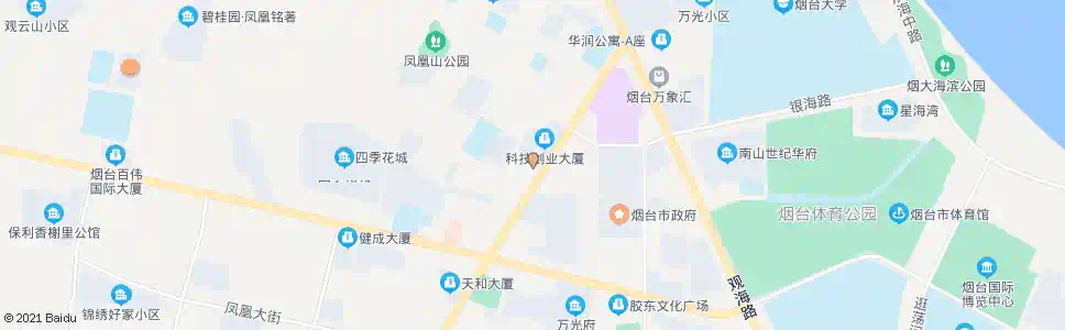 烟台中国农业银行莱山支行_公交站地图_烟台公交_妙搜公交查询2024