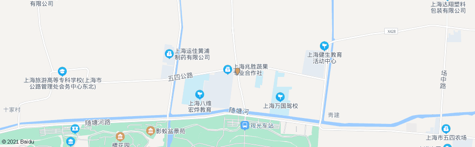 上海瓦洪公路五四公路_公交站地图_上海公交_妙搜公交查询2024