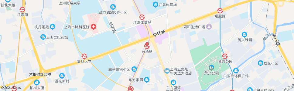 上海五角场(四平路)_公交站地图_上海公交_妙搜公交查询2024