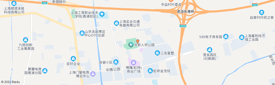 上海新府中路华富街_公交站地图_上海公交_妙搜公交查询2024