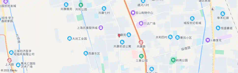 上海三泉路共康路_公交站地图_上海公交_妙搜公交查询2024