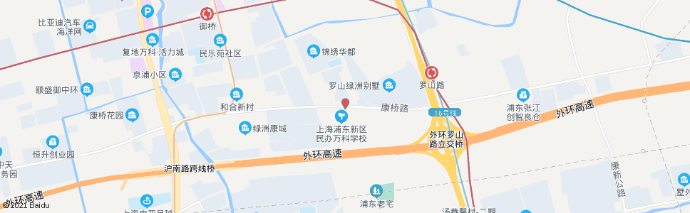 上海御霞路康桥路_公交站地图_上海公交_妙搜公交查询2024