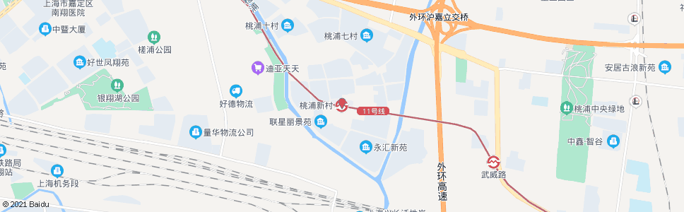 上海桃浦新村站_公交站地图_上海公交_妙搜公交查询2024