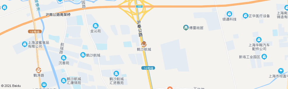 上海鹤沙航城地铁站_公交站地图_上海公交_妙搜公交查询2024