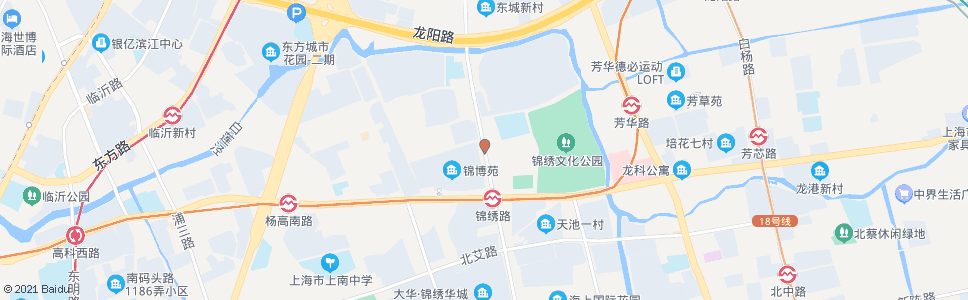 上海锦绣路高科西路_公交站地图_上海公交_妙搜公交查询2024