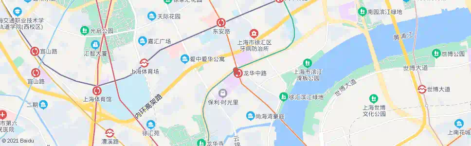 上海龙华中路站_公交站地图_上海公交_妙搜公交查询2024