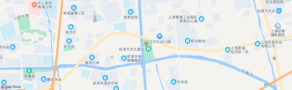 上海沪青平公路崧泽_公交站地图_上海公交_妙搜公交查询2024