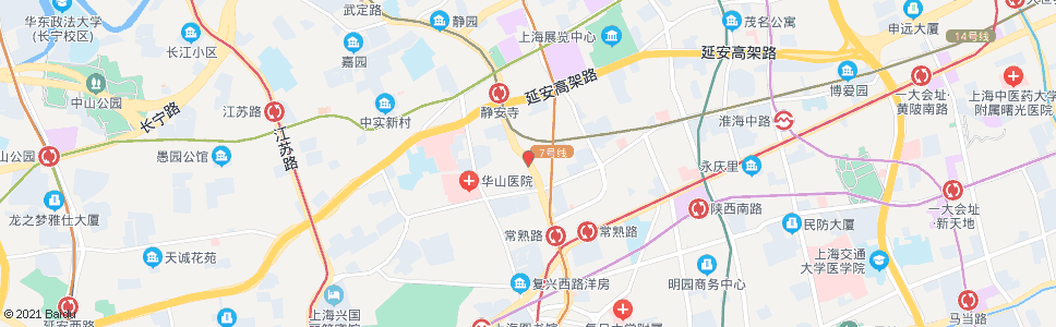 上海常熟路华山路_公交站地图_上海公交_妙搜公交查询2024