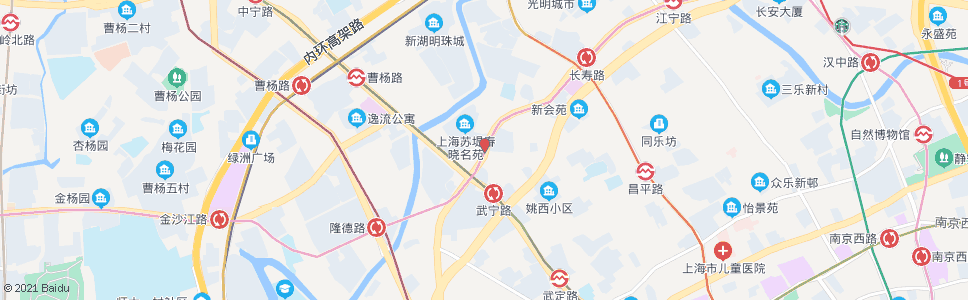 上海安远路长寿路_公交站地图_上海公交_妙搜公交查询2024