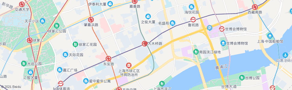 上海大木桥路站_公交站地图_上海公交_妙搜公交查询2024