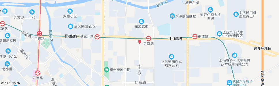 上海永宁路巨峰路_公交站地图_上海公交_妙搜公交查询2024
