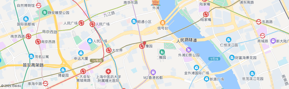 上海豫园站_公交站地图_上海公交_妙搜公交查询2024