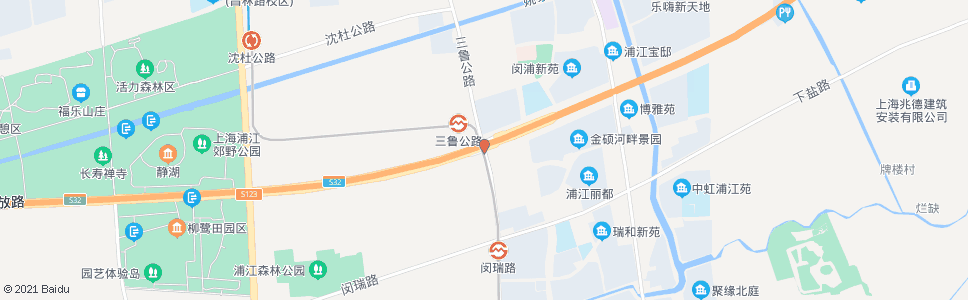 上海三鲁公路浦放路_公交站地图_上海公交_妙搜公交查询2024
