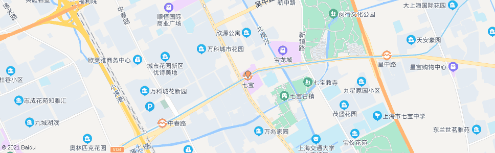 上海七宝_公交站地图_上海公交_妙搜公交查询2024