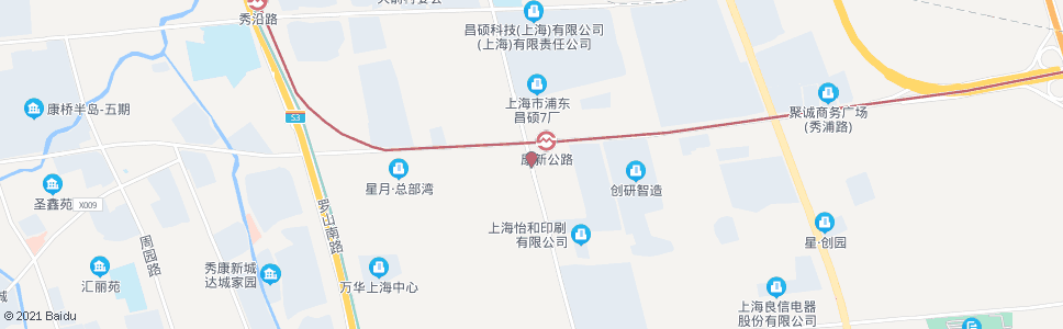 上海康新公路秀浦路_公交站地图_上海公交_妙搜公交查询2024