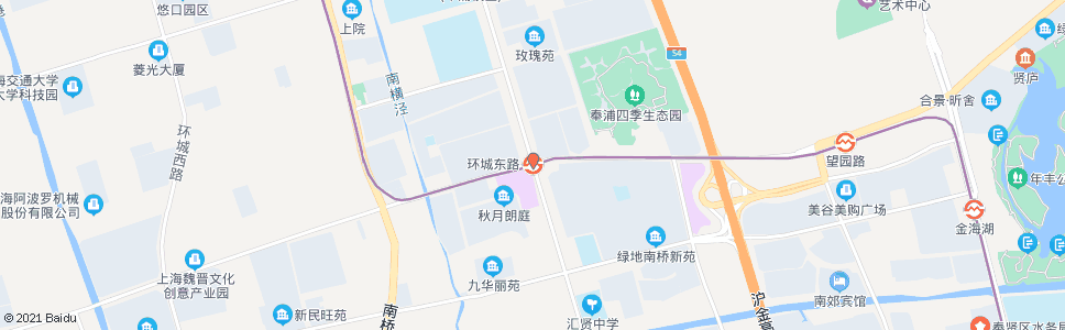 上海环城南路环城东路_公交站地图_上海公交_妙搜公交查询2024