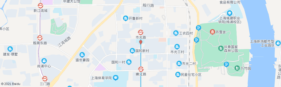 上海中原路市光路_公交站地图_上海公交_妙搜公交查询2024