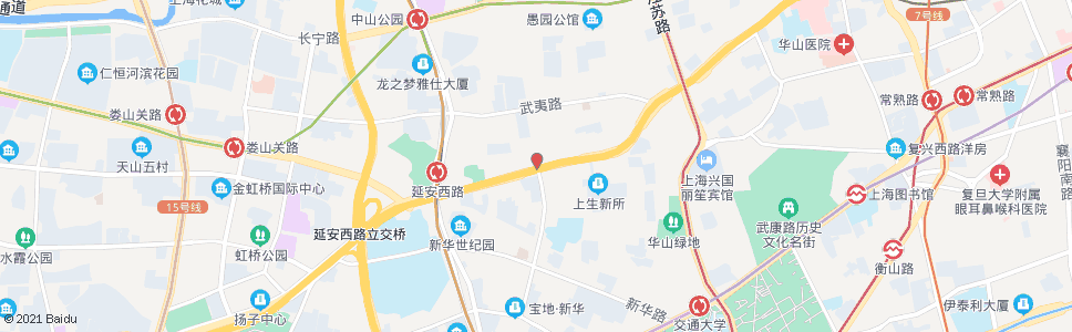 上海定西路延安西路_公交站地图_上海公交_妙搜公交查询2024