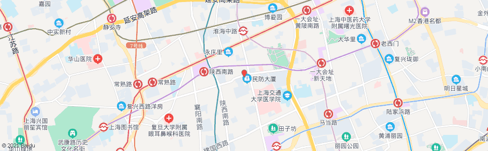 上海瑞金二路复兴中路_公交站地图_上海公交_妙搜公交查询2024