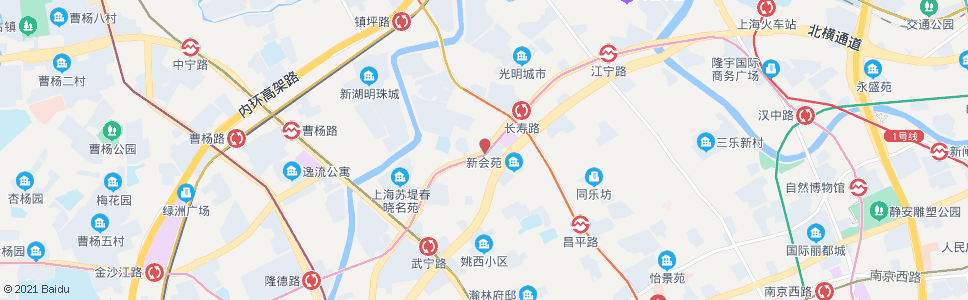 上海长寿路胶州路_公交站地图_上海公交_妙搜公交查询2024