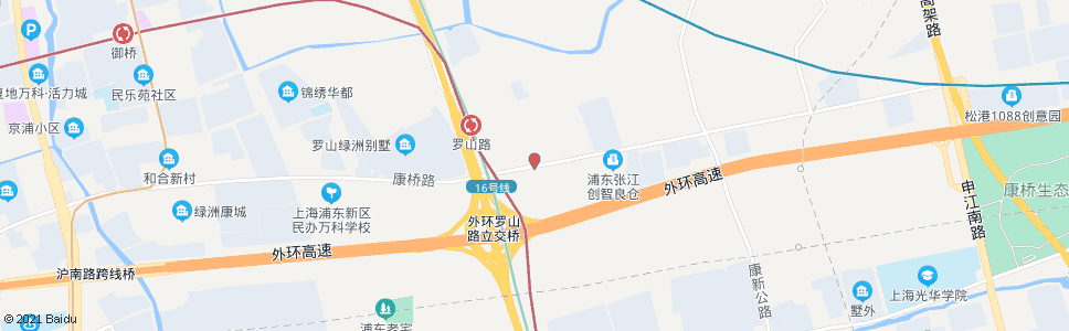 上海康桥东路罗山路_公交站地图_上海公交_妙搜公交查询2024