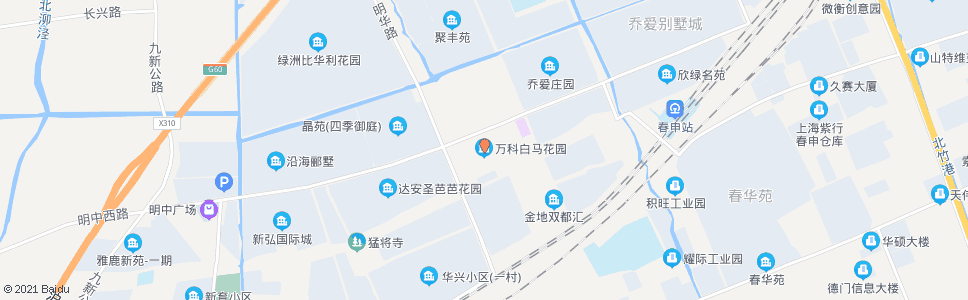 上海万科白马花园_公交站地图_上海公交_妙搜公交查询2024