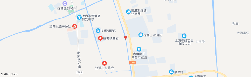 上海朱枫公路章练塘路_公交站地图_上海公交_妙搜公交查询2024