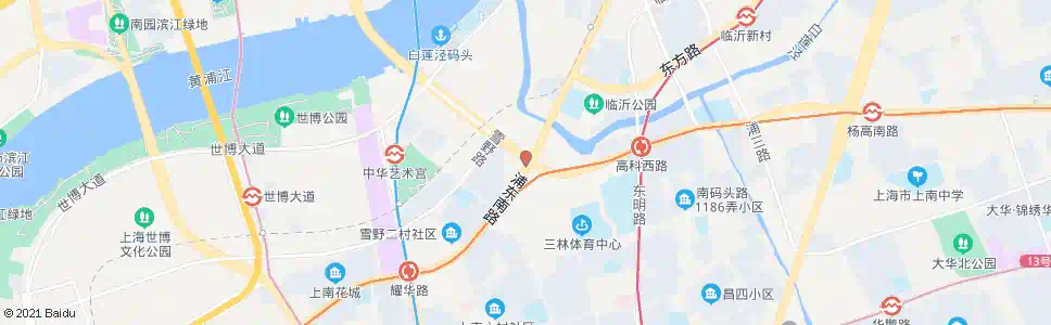 上海浦东南路高科西路_公交站地图_上海公交_妙搜公交查询2024