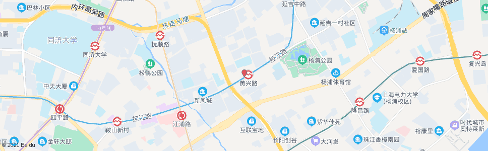 上海黄兴路桥_公交站地图_上海公交_妙搜公交查询2024