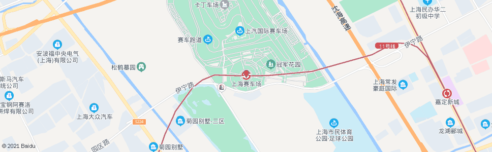 上海上海赛车场站_公交站地图_上海公交_妙搜公交查询2024