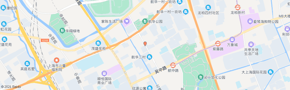 上海航新路航北路_公交站地图_上海公交_妙搜公交查询2024