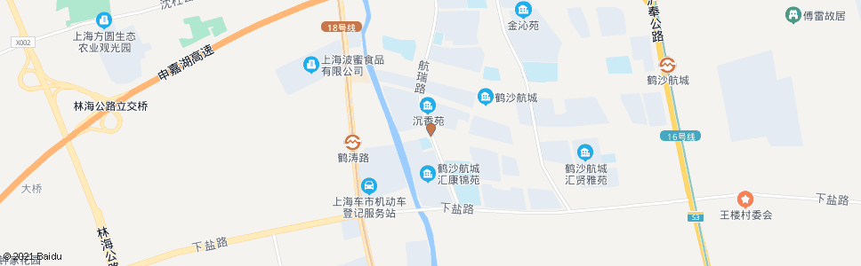 上海航瑞路鹤涛路_公交站地图_上海公交_妙搜公交查询2024