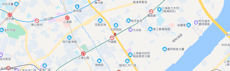 上海长阳路黄兴路_公交站地图_上海公交_妙搜公交查询2024