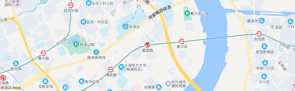 上海爱国_公交站地图_上海公交_妙搜公交查询2024