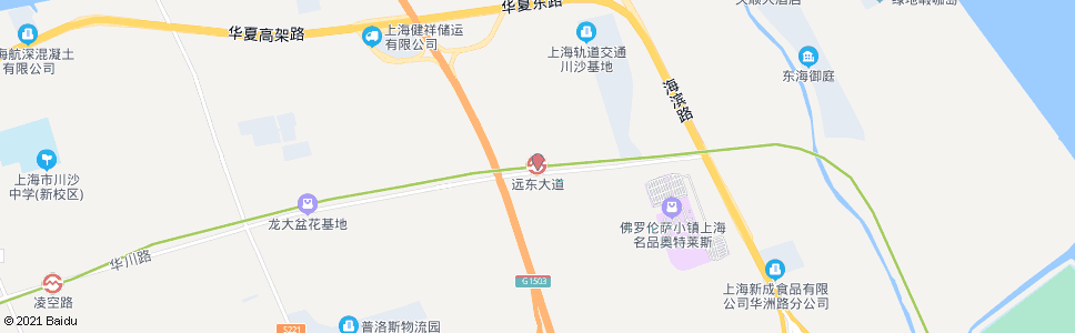 上海远东大道站_公交站地图_上海公交_妙搜公交查询2024