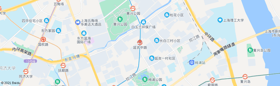 上海延吉中路站_公交站地图_上海公交_妙搜公交查询2024