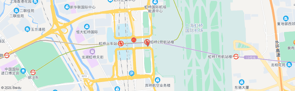 上海虹桥机场2号航站楼_公交站地图_上海公交_妙搜公交查询2024