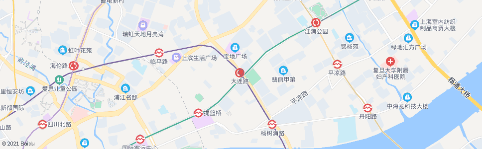 上海飞虹路大连路_公交站地图_上海公交_妙搜公交查询2024