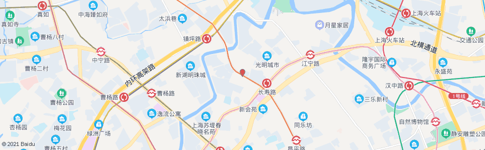 上海长寿新村_公交站地图_上海公交_妙搜公交查询2024