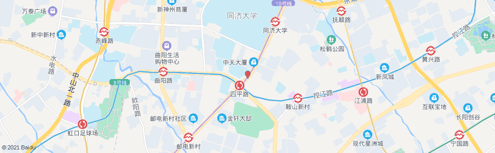 上海四平路大连西路_公交站地图_上海公交_妙搜公交查询2024