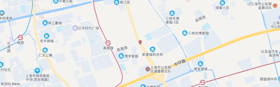 上海高青路杨高南路_公交站地图_上海公交_妙搜公交查询2024