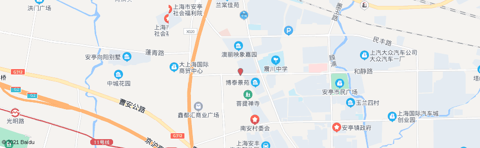 上海和静路安亭老街_公交站地图_上海公交_妙搜公交查询2024