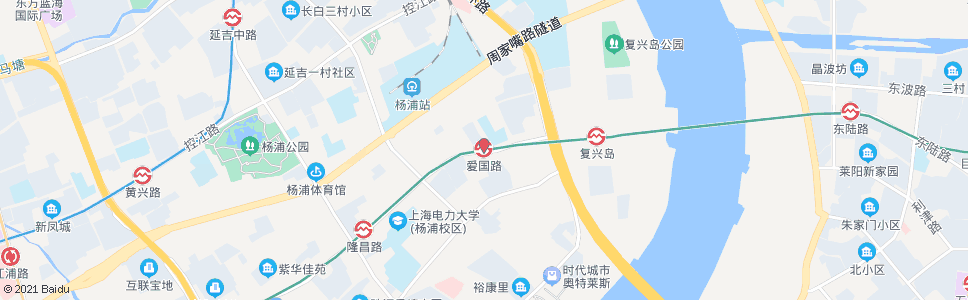 上海爱国路站_公交站地图_上海公交_妙搜公交查询2024
